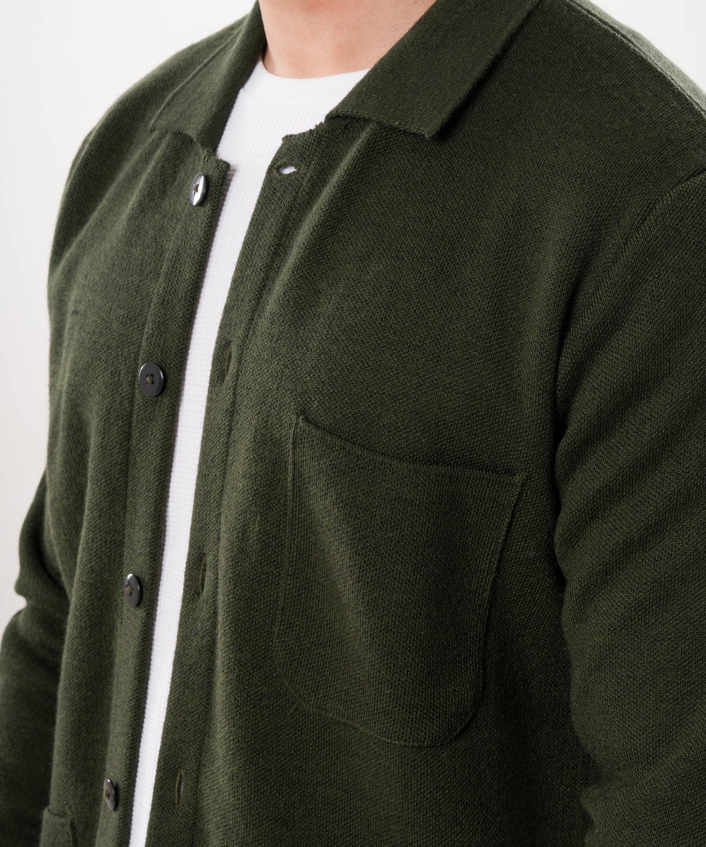 Knitted Jacket - Olive Green