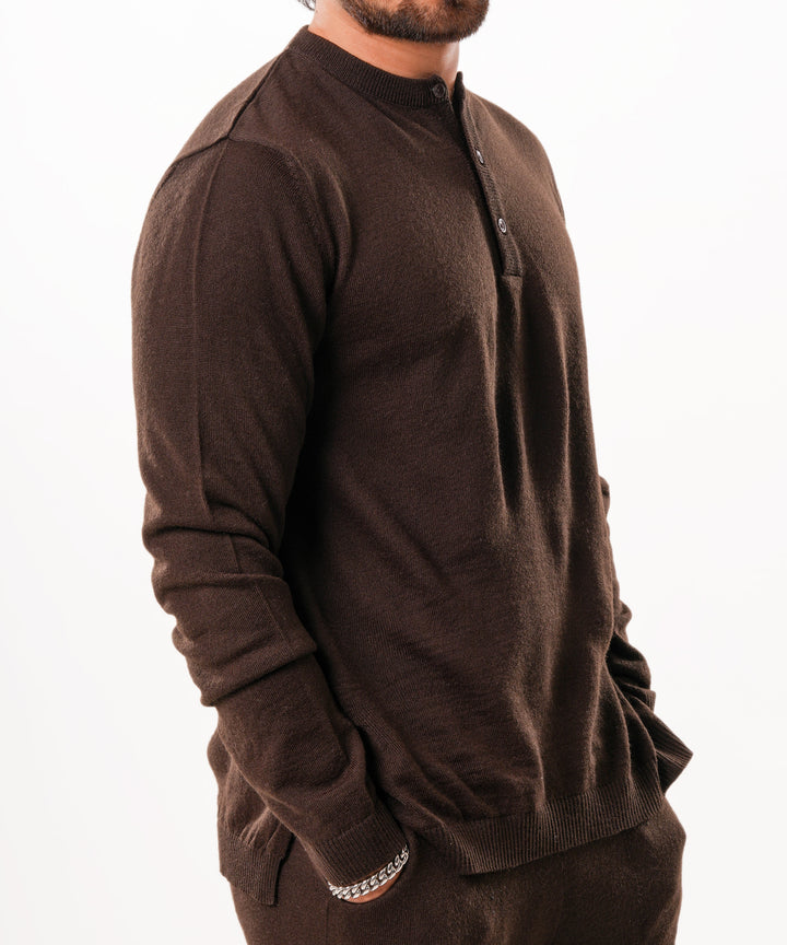 Woollen Coord Set - Brown