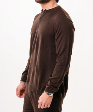 Brown - Woollen Coord Set - Brown