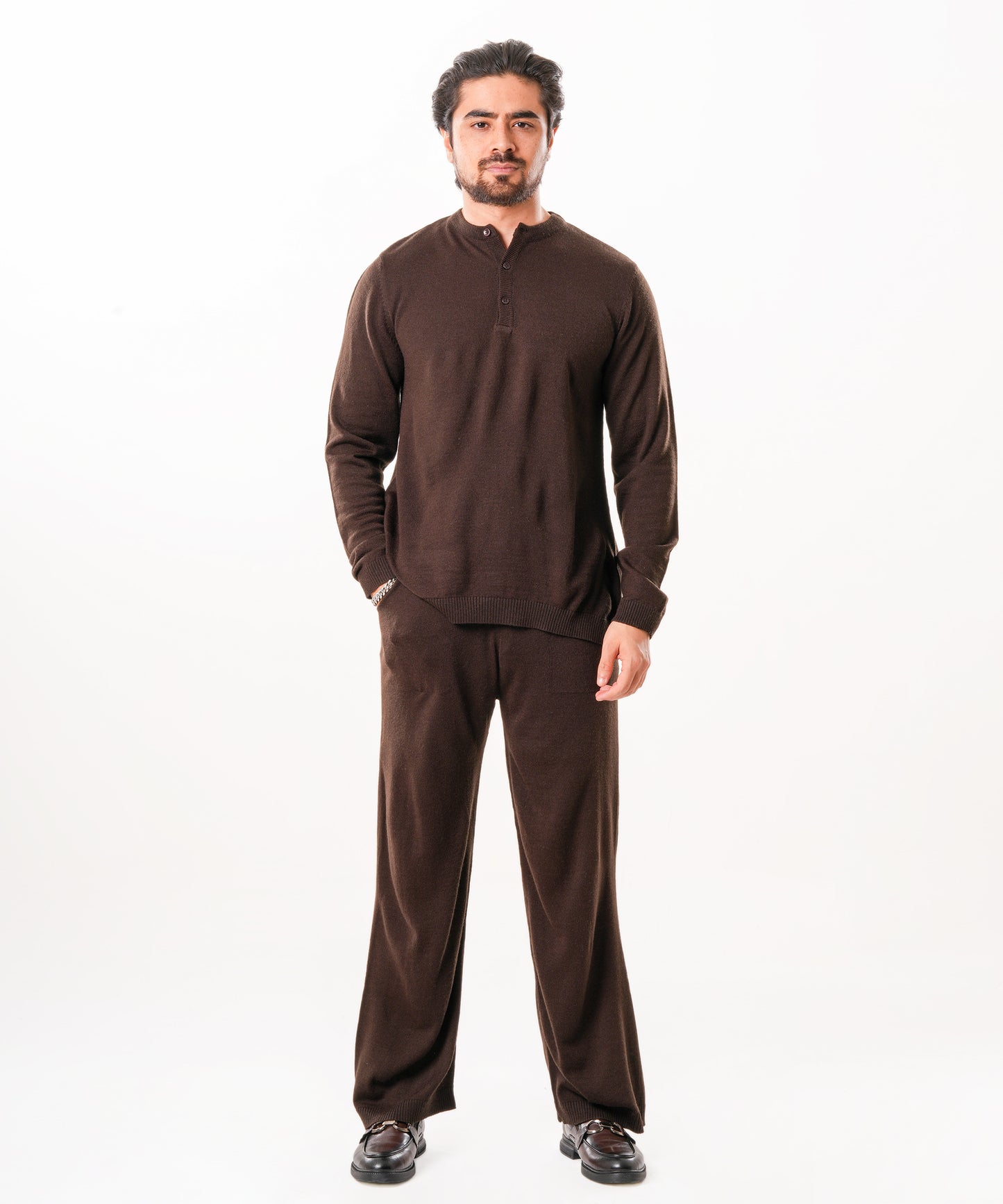 Woollen Coord Set - Brown