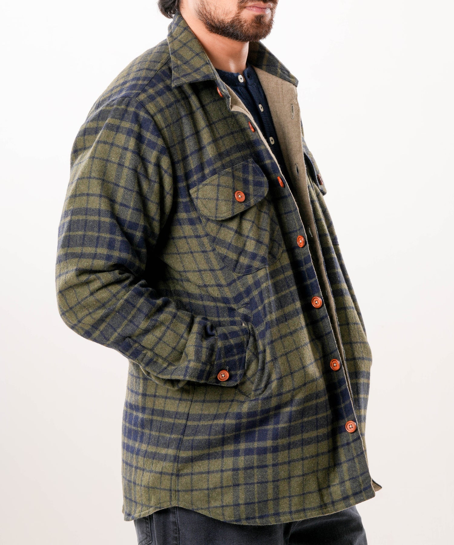 Shirt X Jacket-  Hunter Green