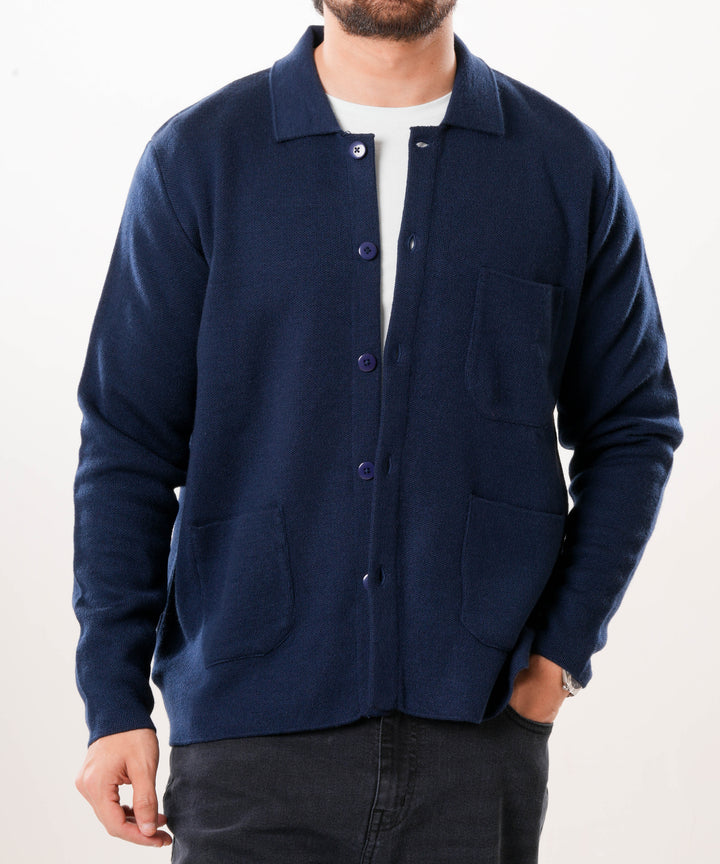 Knitted Jacket - Blue