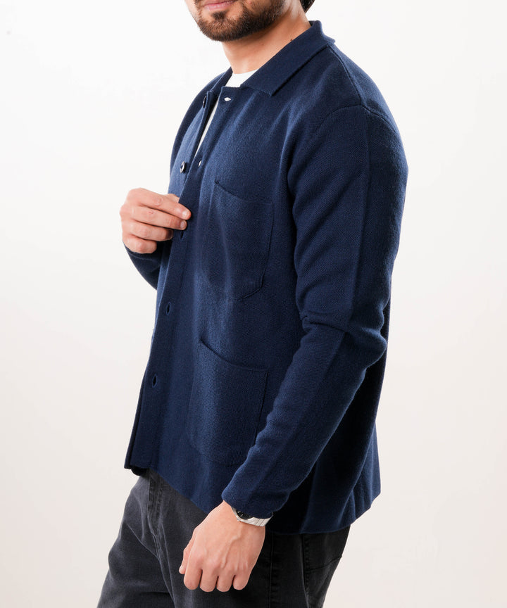 Knitted Jacket - Blue