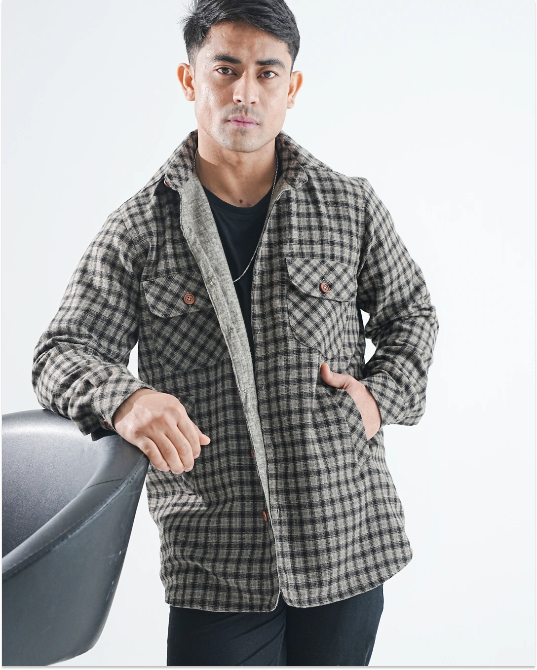 Shirt X Jacket- Dark Grey