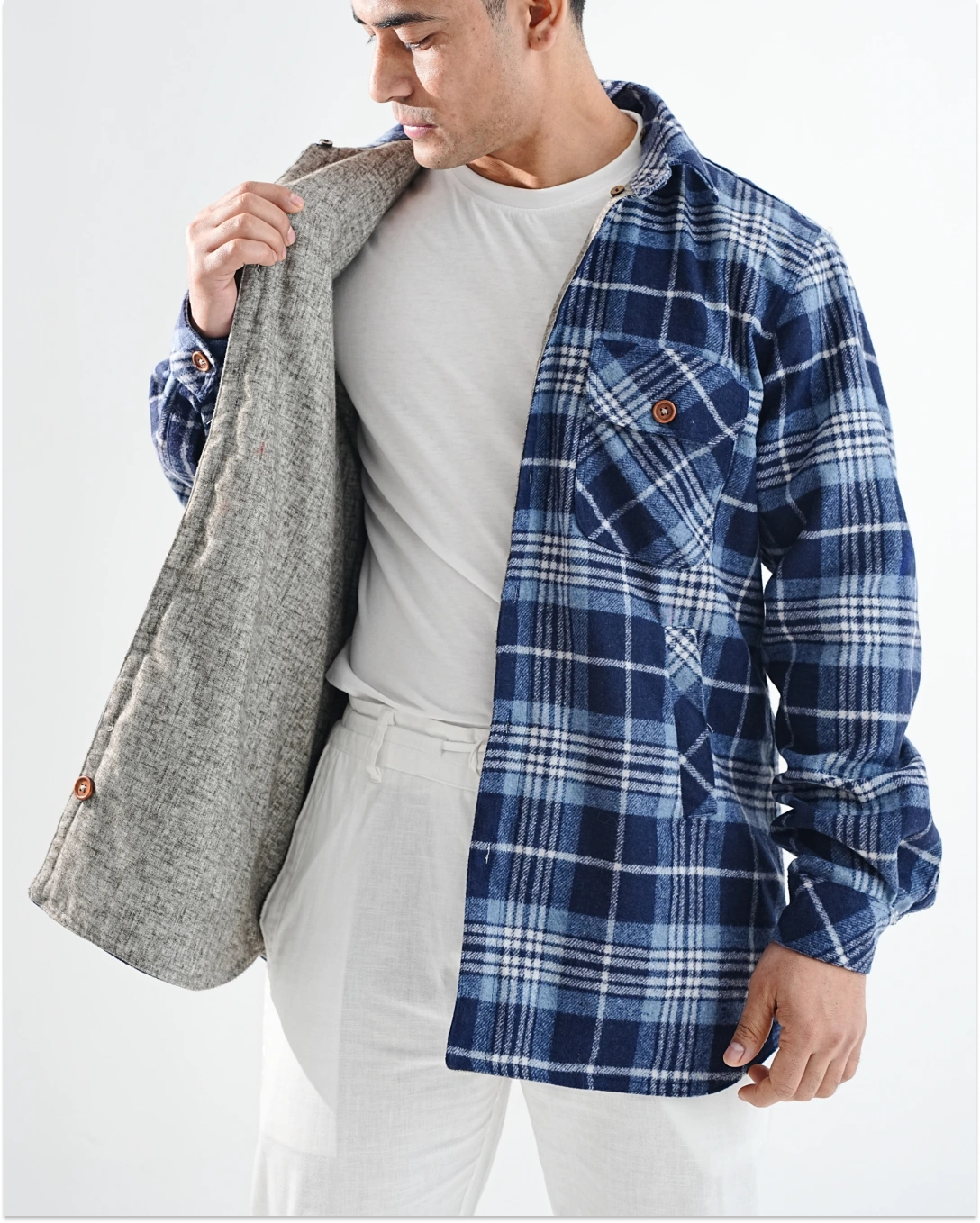 Shirt X Jacket- Dark Blue