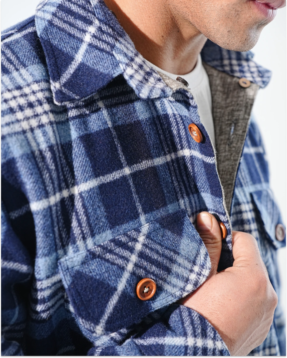 Shirt X Jacket- Dark Blue