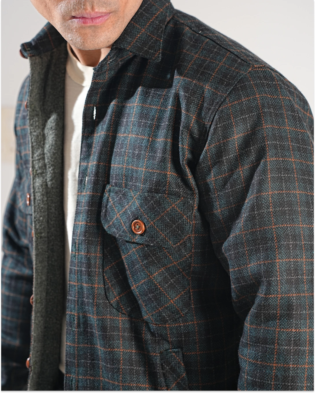 Shirt X Jacket- Green Check