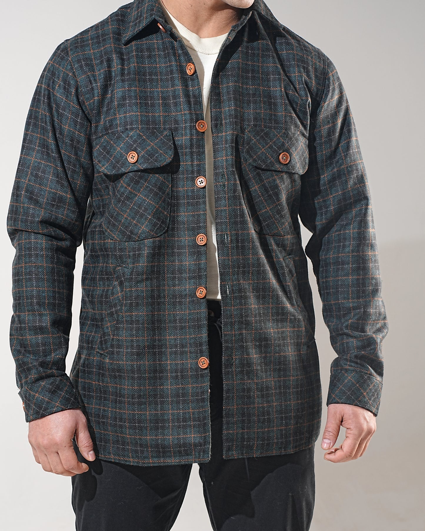 Shirt X Jacket- Green Check
