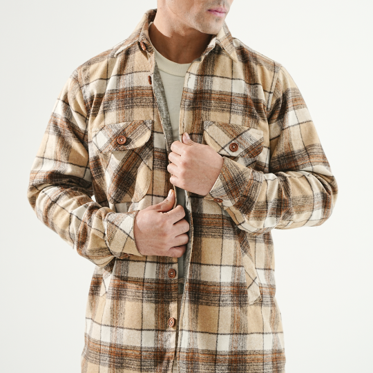 Shirt X Jacket- Light Brown