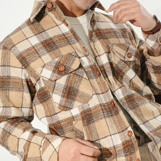 Shirt X Jacket- Light Brown