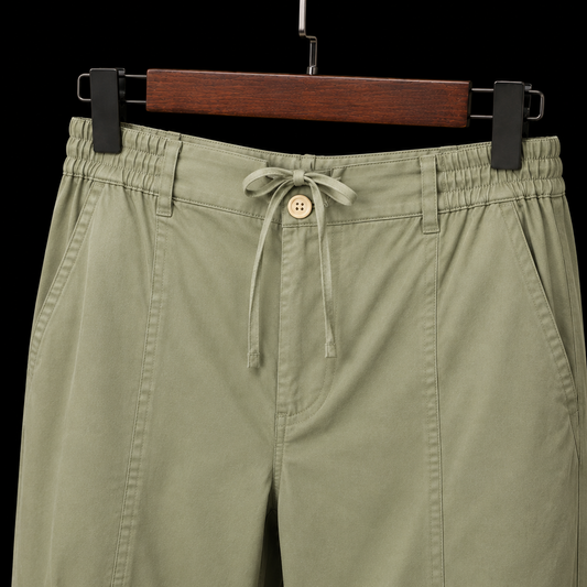 CHINOS X PYJAMAS - Pistachio 100% Cotton