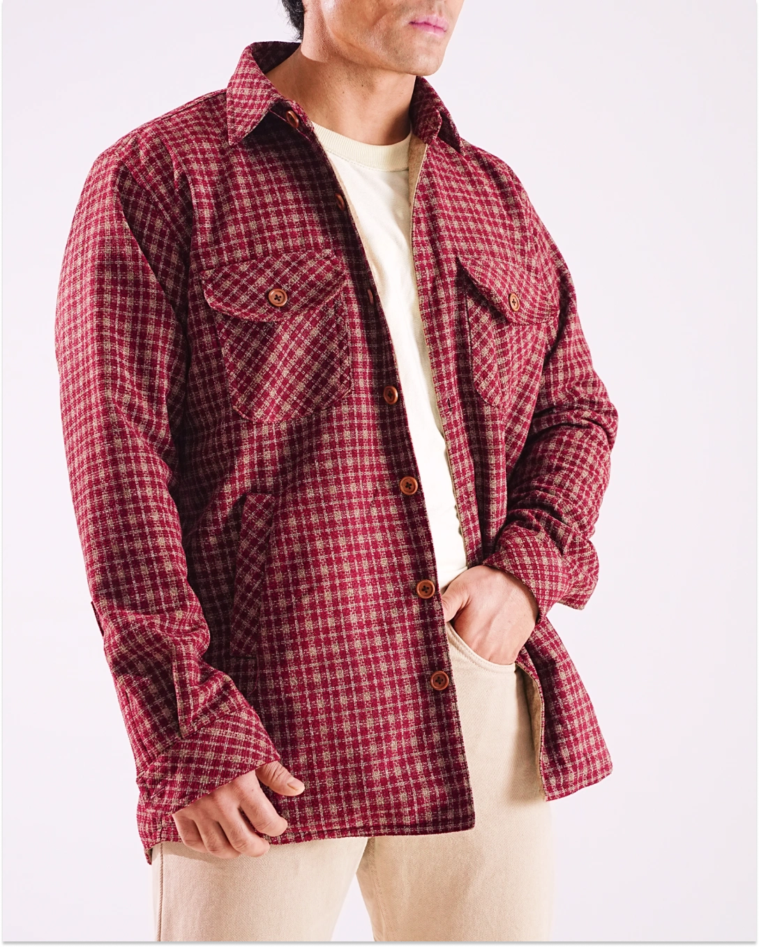 Shirt X Jacket- Red