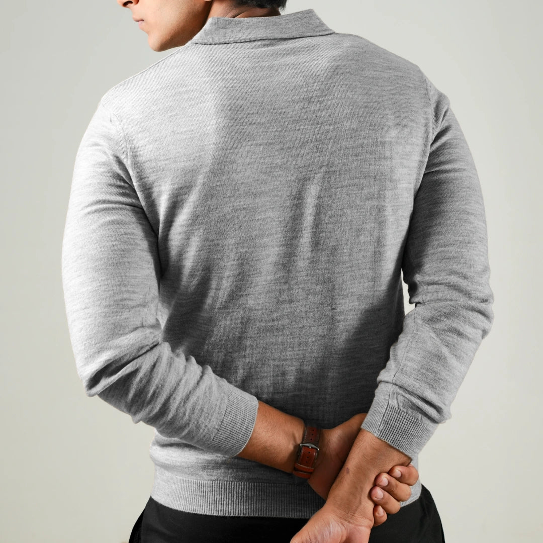 Autumn Pullover Shirt - Full Sleeves - Grey