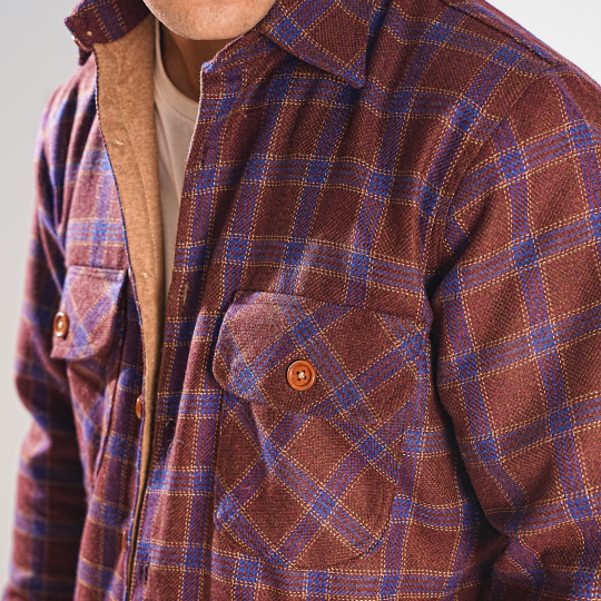 Shirt X Jacket-  Brown Check