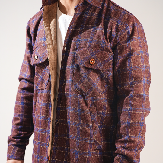 Shirt X Jacket-  Brown Check