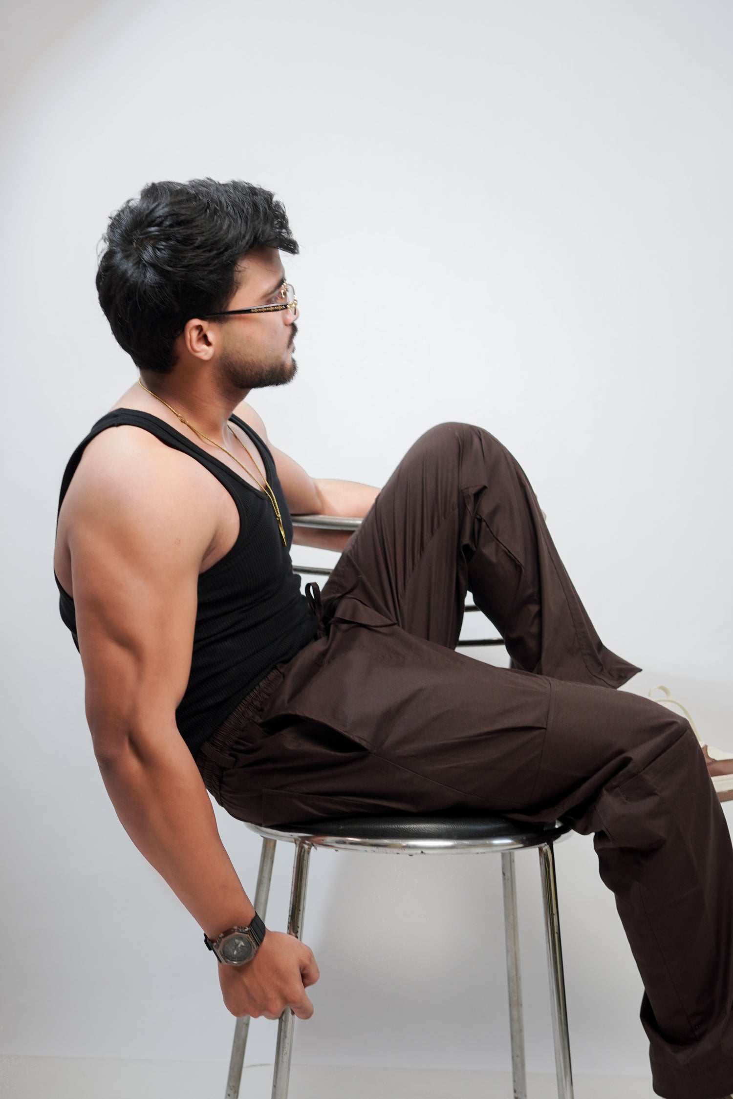 CHINOS X PYJAMAS -Brown 100% Cotton