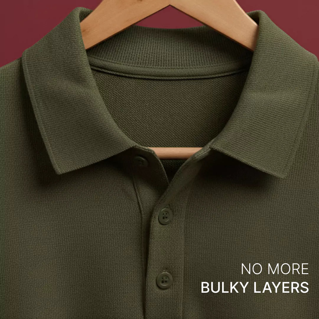 Autumn Pullover Shirt - Full Sleeves - Olive
