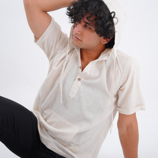 Summer Popover Hoodie - Ivory Cloud