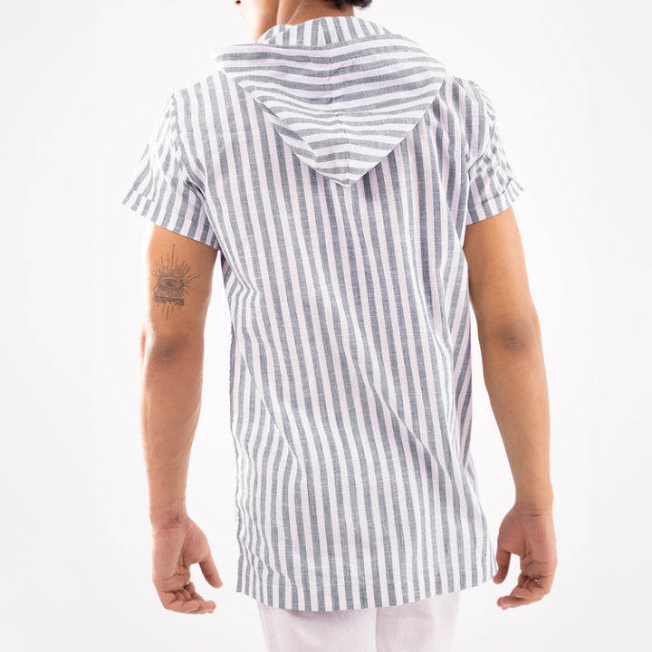 Summer Popover Hoodie - Greyish Blue