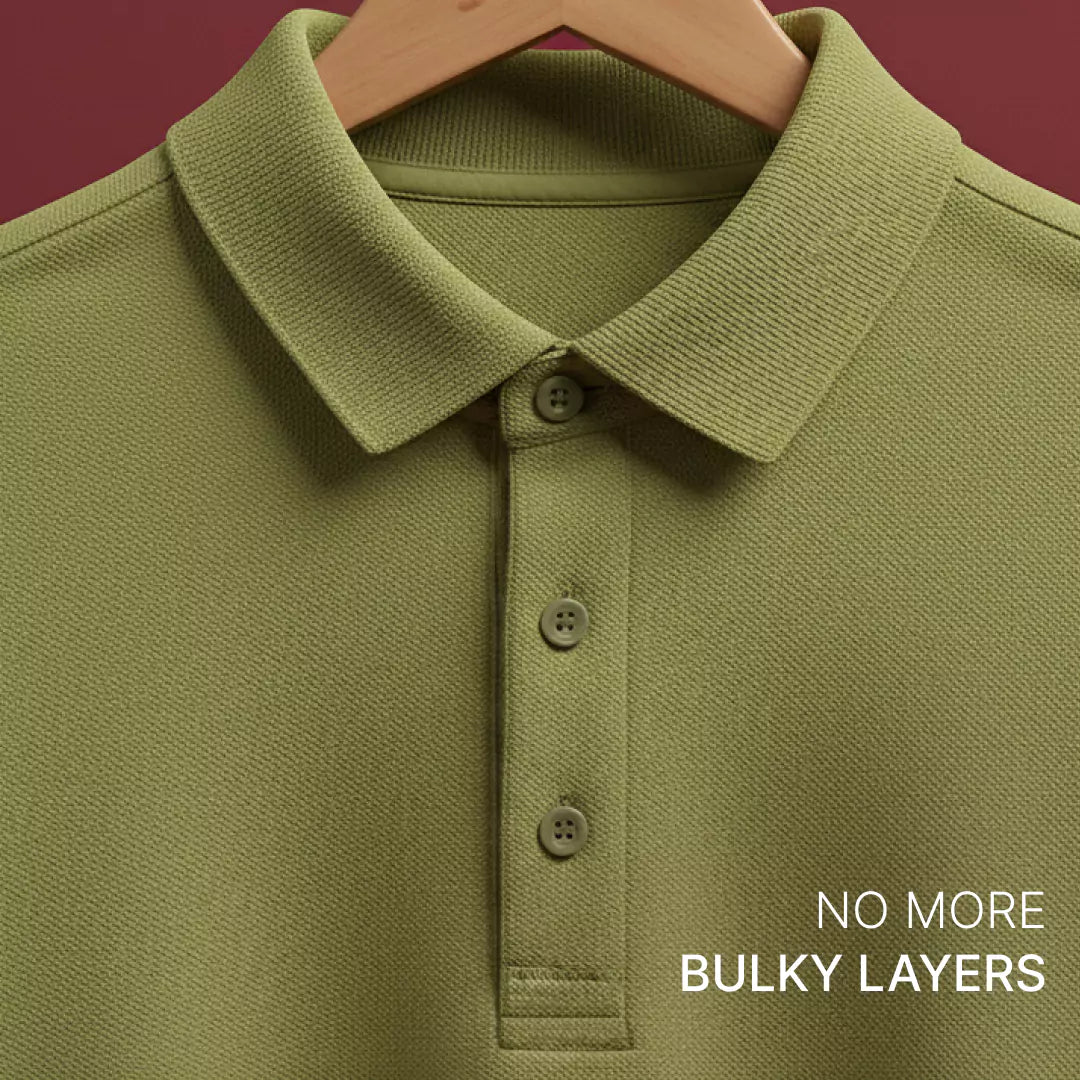 Autumn Pullover Shirt - Full Sleeves - Sage Green