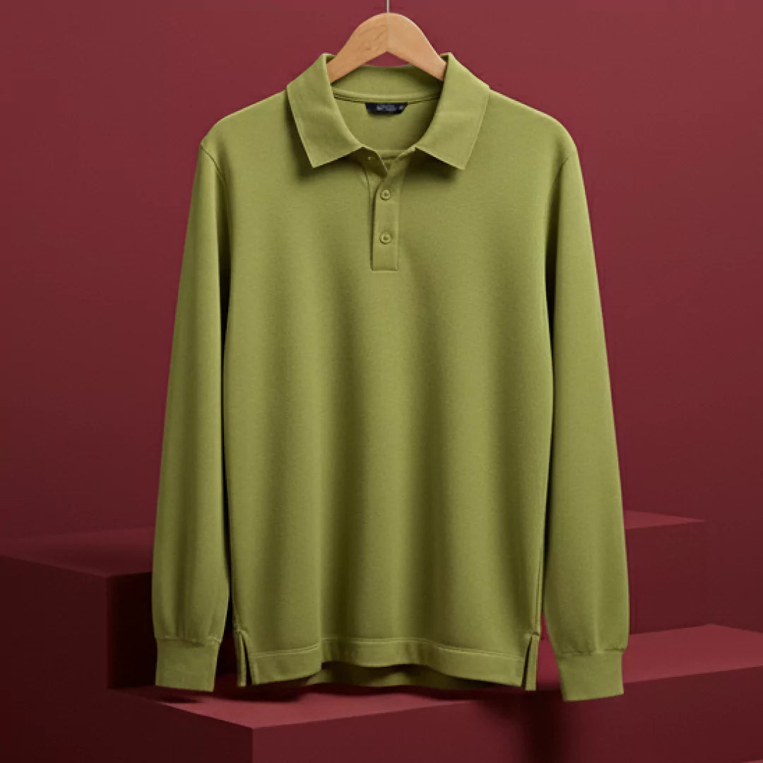 Autumn Pullover Shirt - Full Sleeves - Sage Green