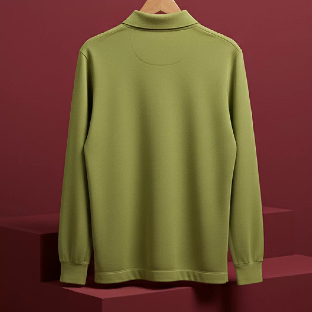 Autumn Pullover Shirt - Full Sleeves - Sage Green