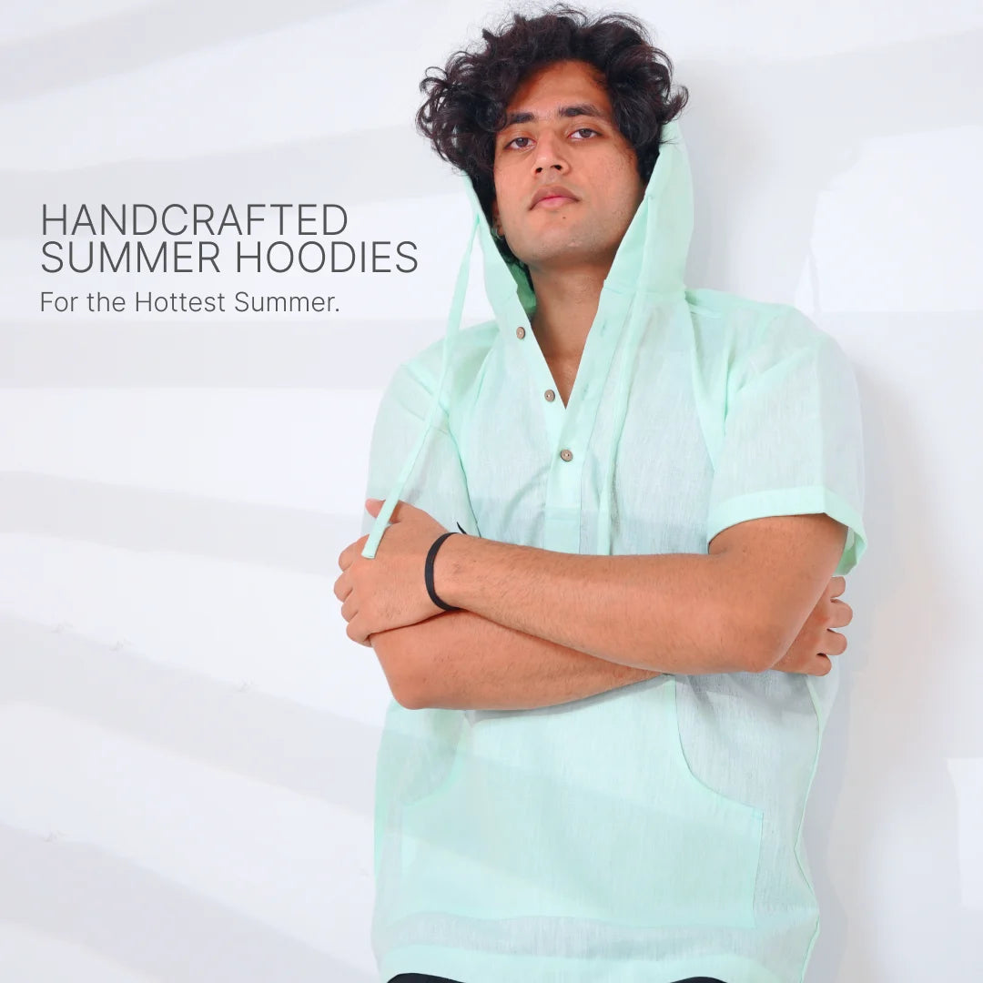 Summer Popover Hoodie - Icy Mint