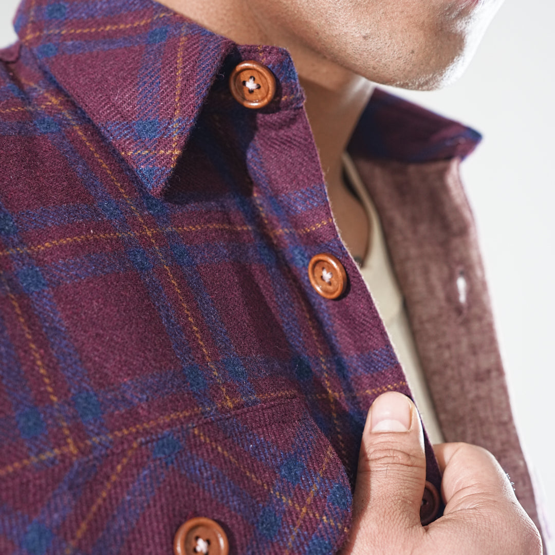 Shirt X Jacket- Maroon