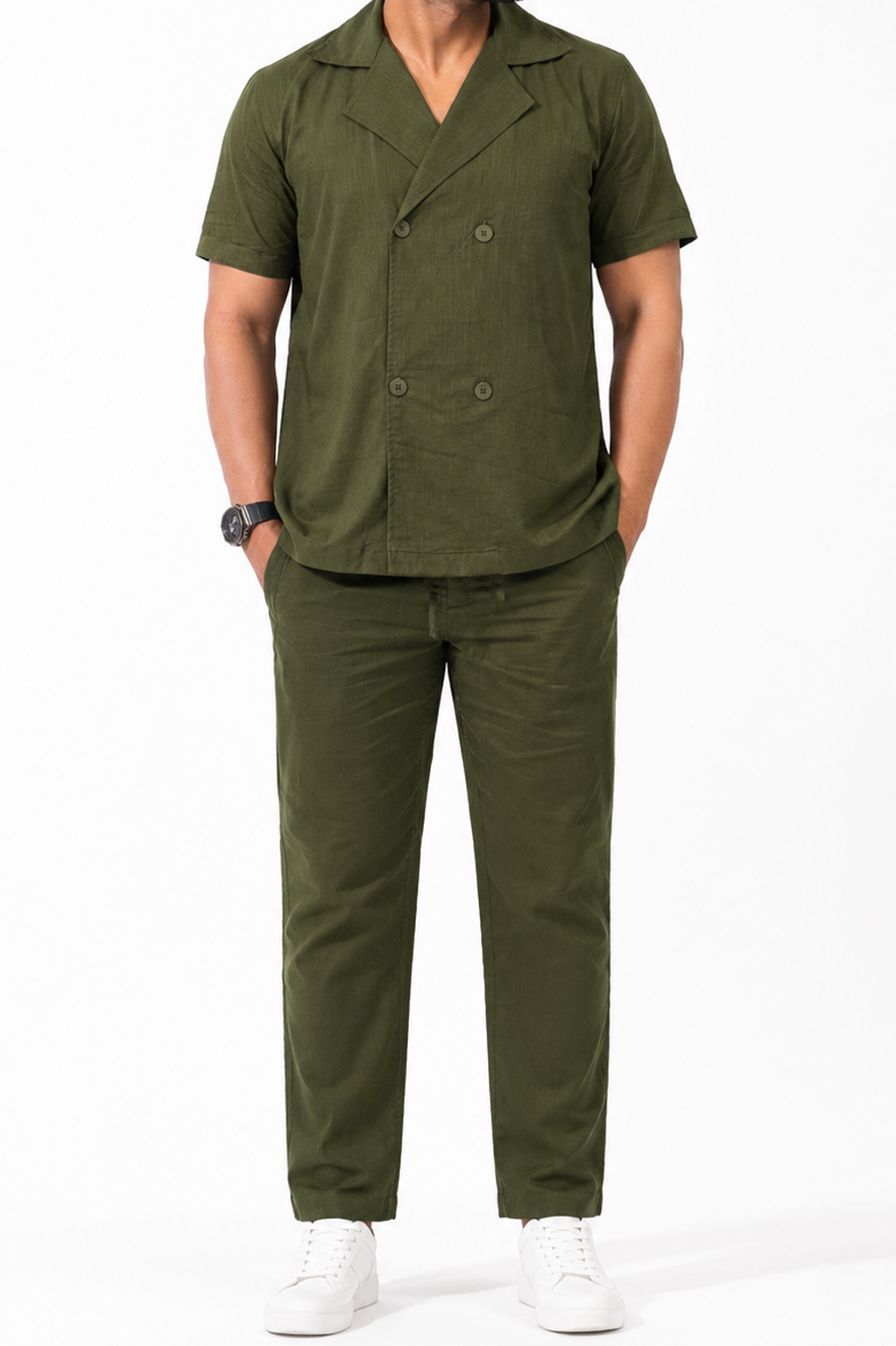 Sage Cotton Linen Coord Set