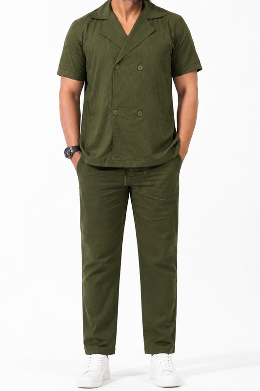 Sage Cotton Linen Coord Set