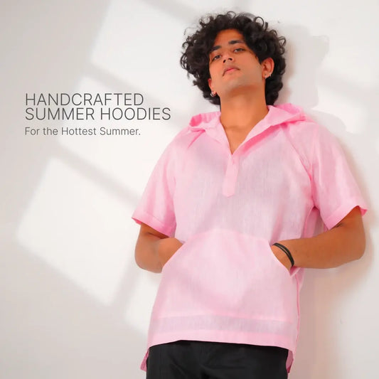 Summer Popover Hoodie - Dusty Pink