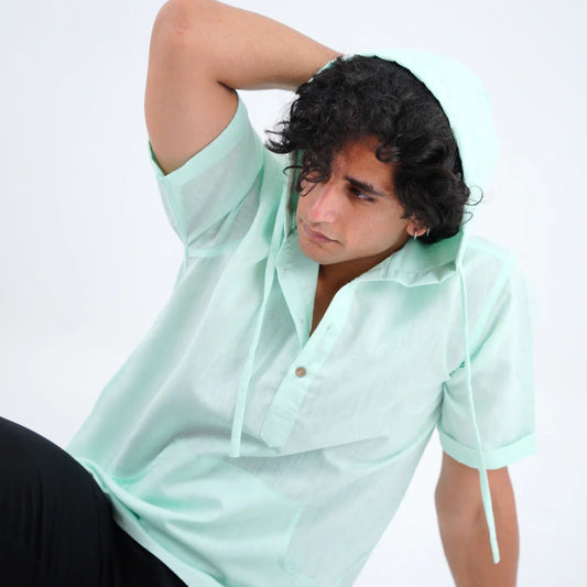 Summer Popover Hoodie - Icy Mint