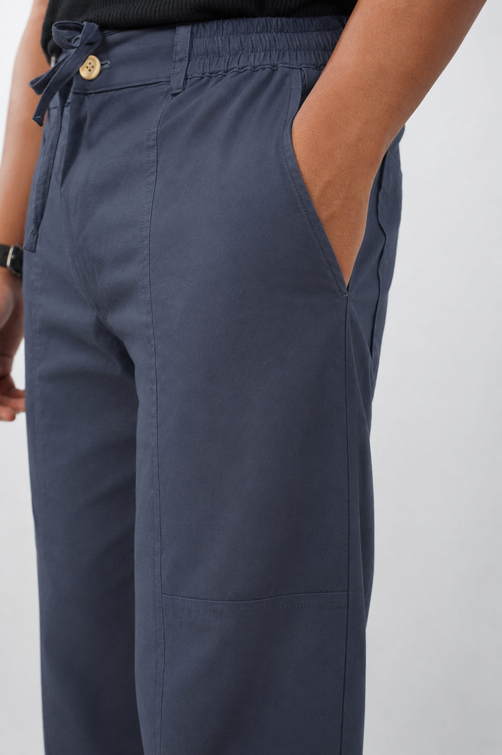 CHINOS X PYJAMAS -Navy 100% Cotton