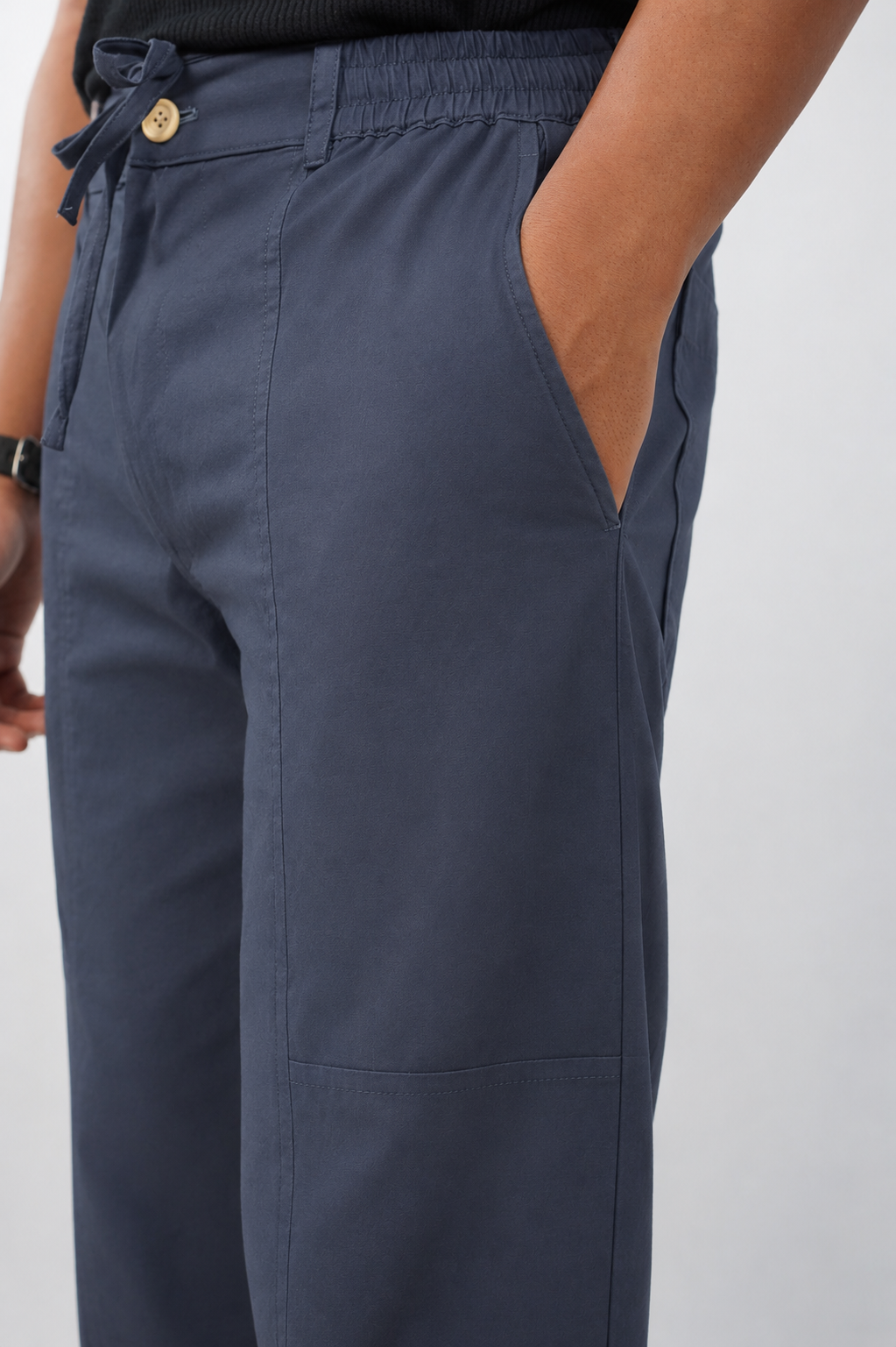 CHINOS X PYJAMAS -Navy 100% Cotton