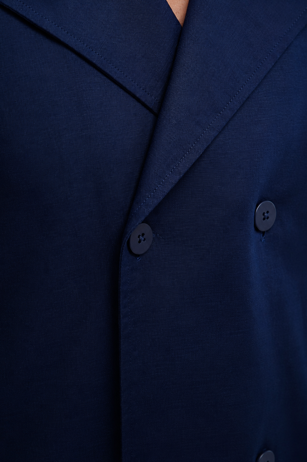 Navy Cotton Linen Coord Set