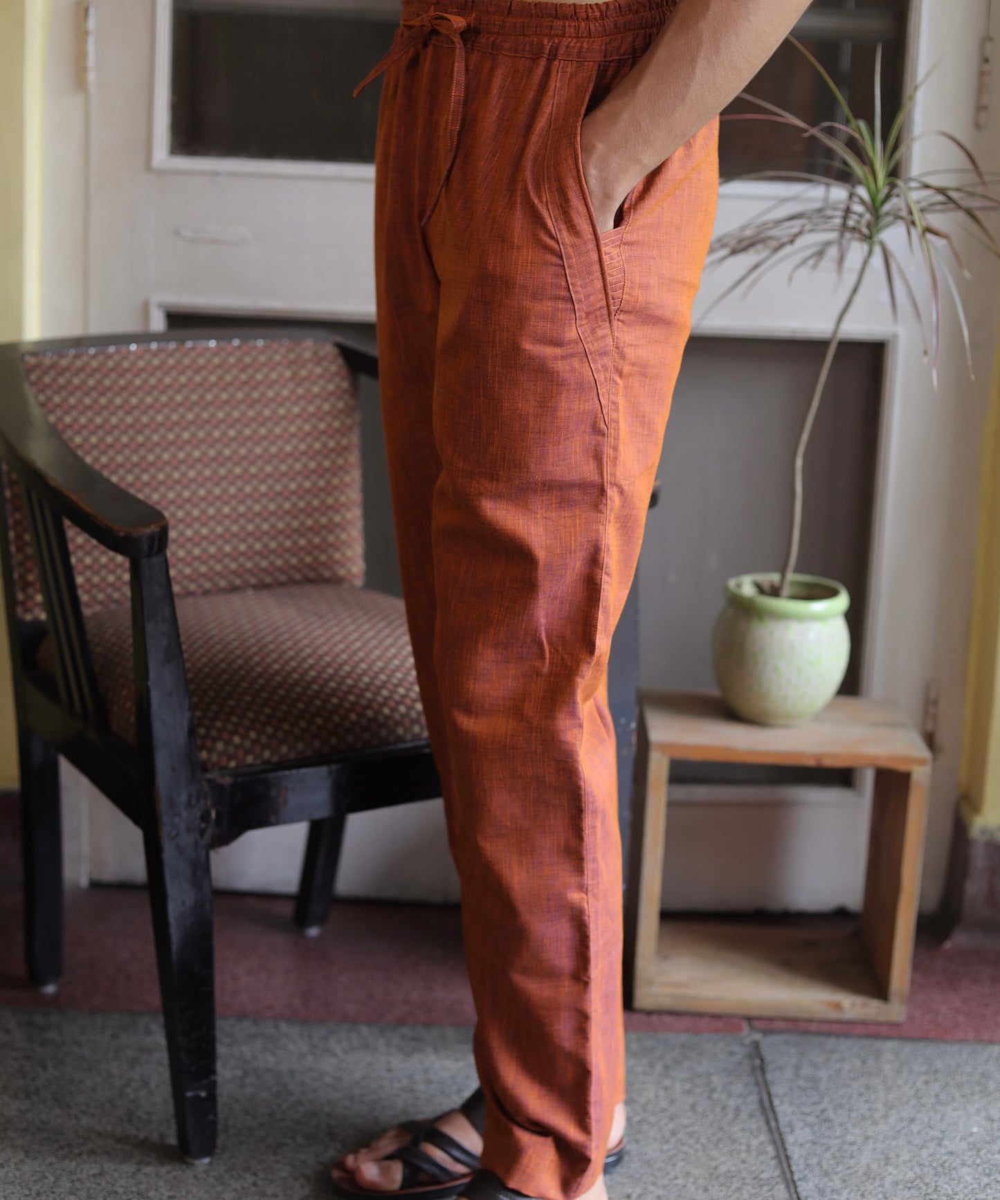 Rustic Elegance Linen Kurta Pyjama Set