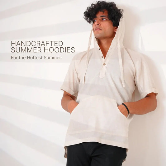 Summer Popover Hoodie - Ivory Cloud