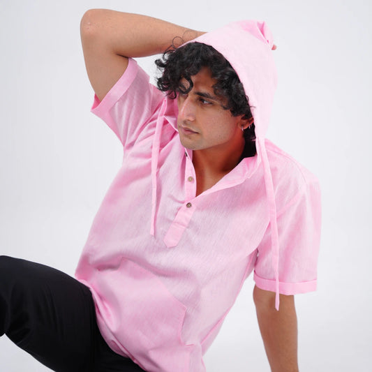 Summer Popover Hoodie - Dusty Pink