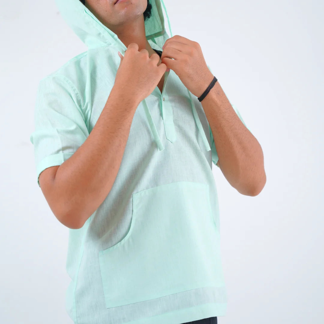 Summer Popover Hoodie - Icy Mint