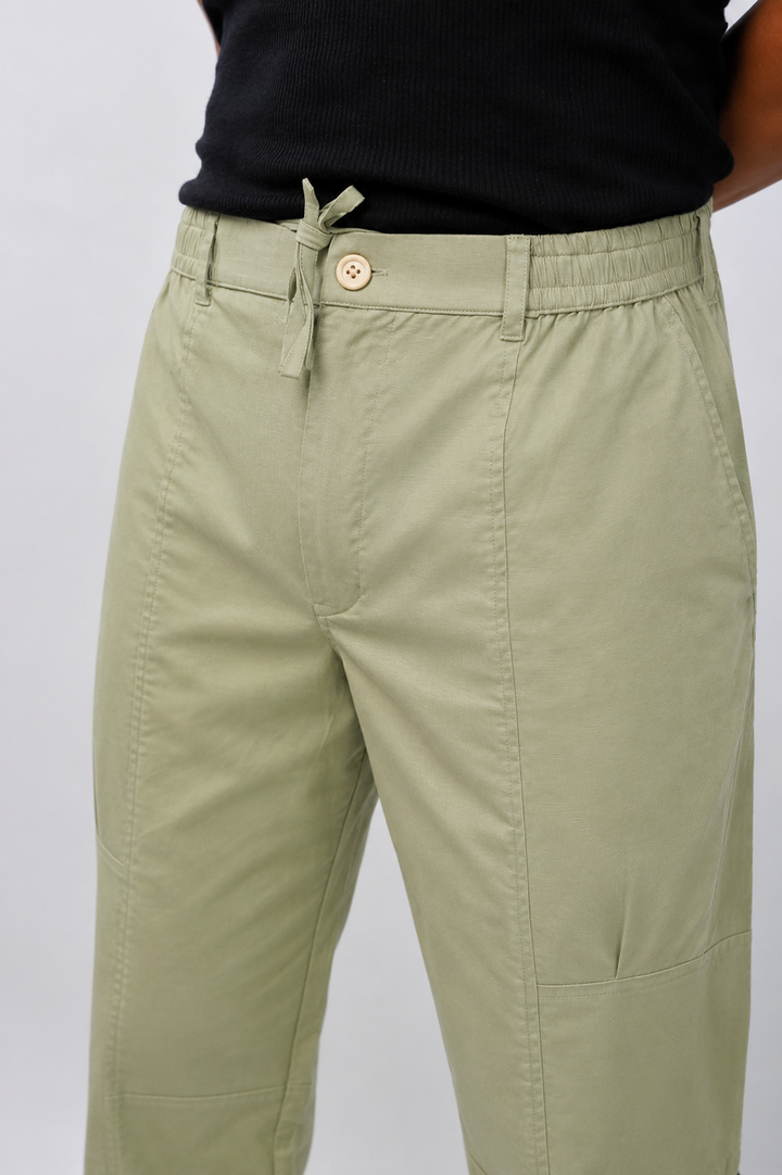 CHINOS X PYJAMAS -Pistachio 100% Cotton
