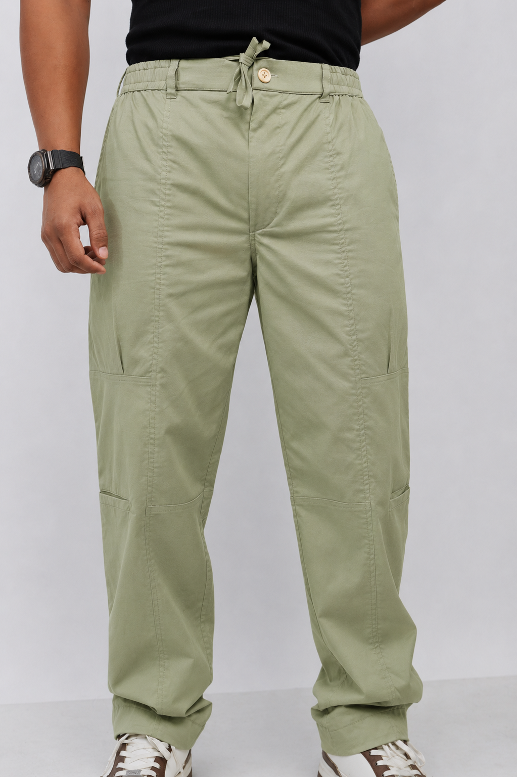 CHINOS X PYJAMAS -Pistachio 100% Cotton