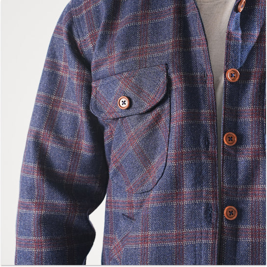 Shirt X Jacket- Purple Check