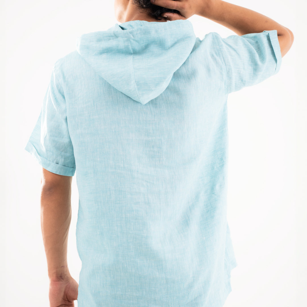 Summer Popover Hoodie - Powder Blue