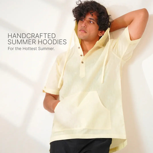 Summer Popover Hoodie - Lime Yellow