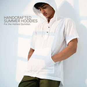 White - Summer Popover Hoodie - White
