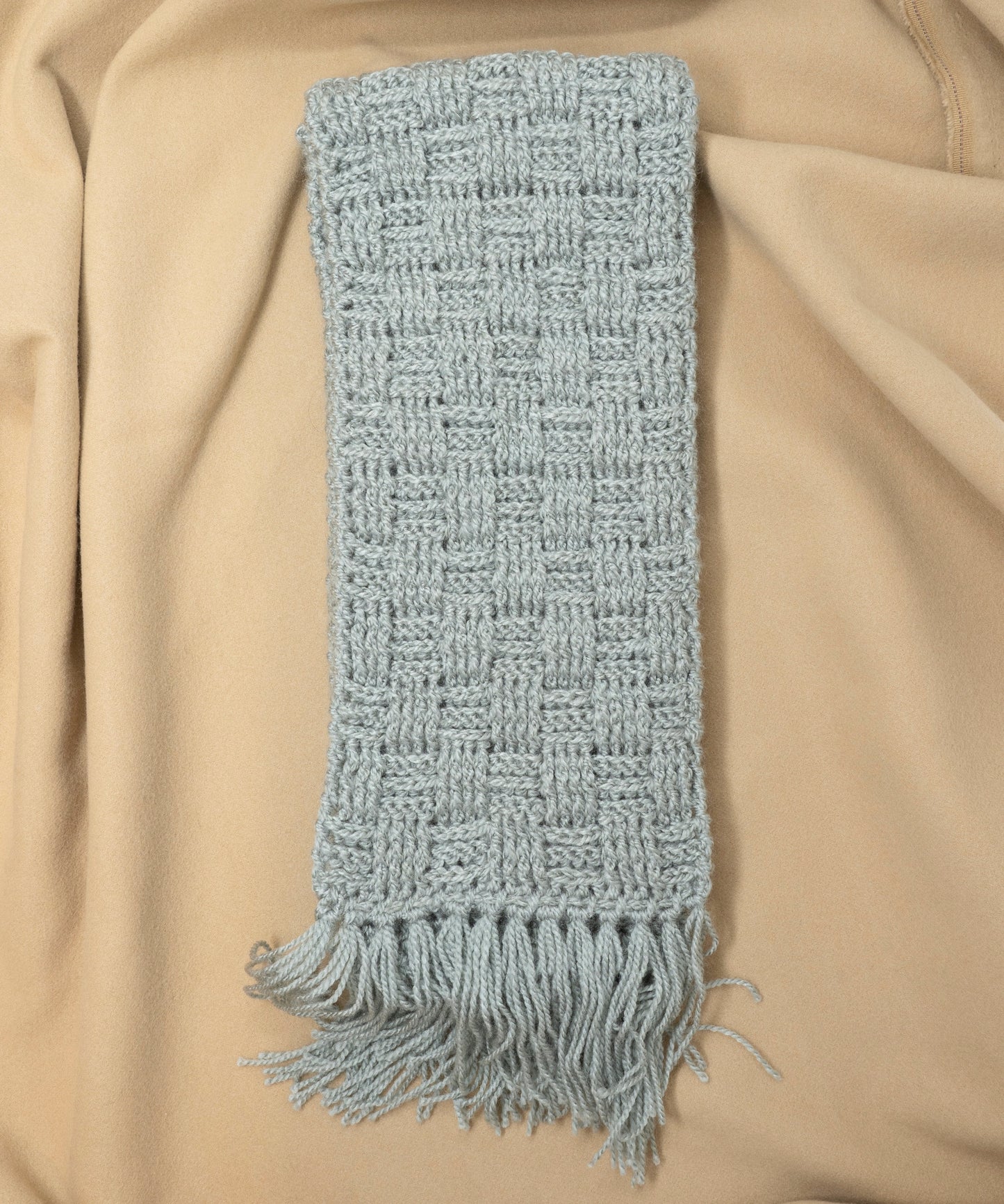 Pewter Grey Crochet Scarf