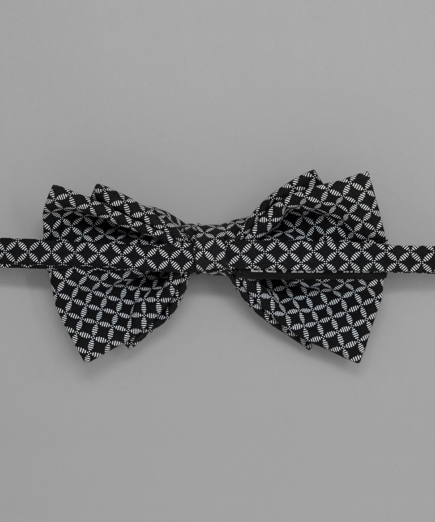 Monochrome  Black Geometric Bowtie