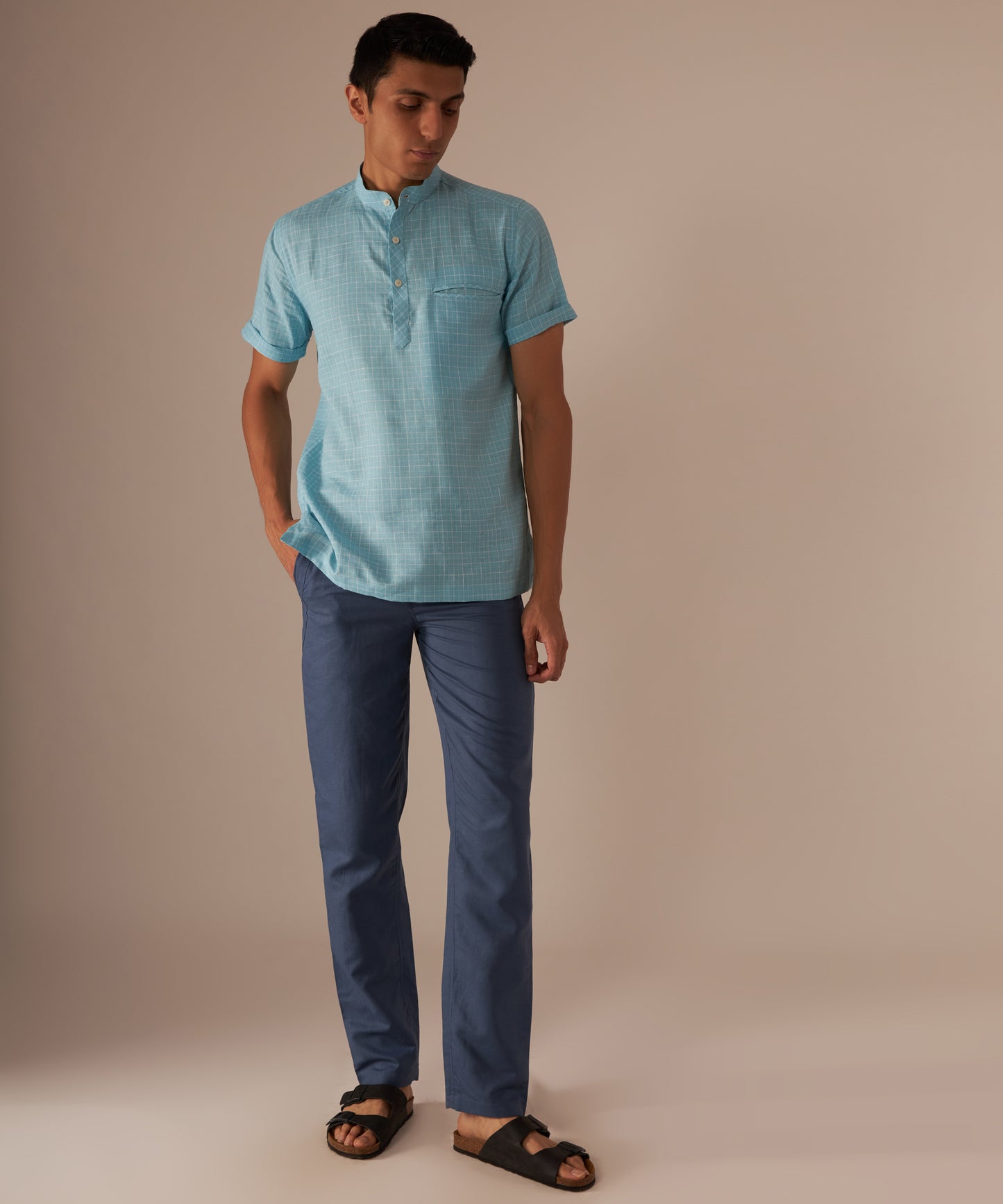 Teal Popover Shirt