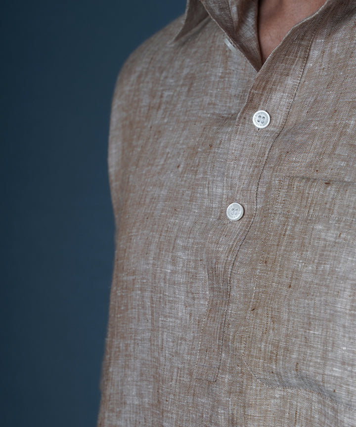 Sand Beige Popover Shirt