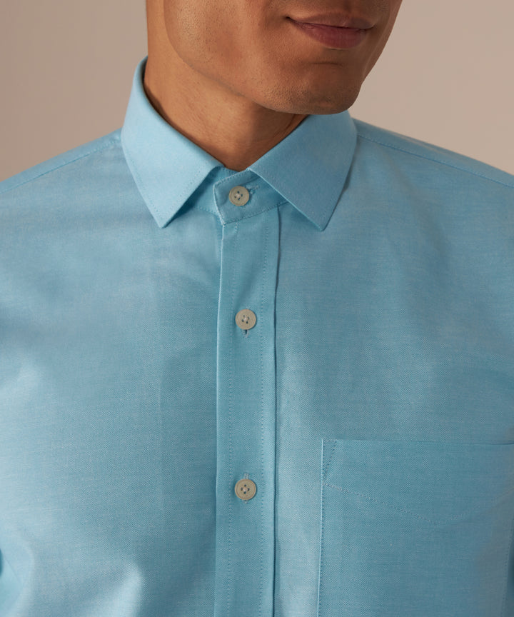 Aqua Oxford Shirt